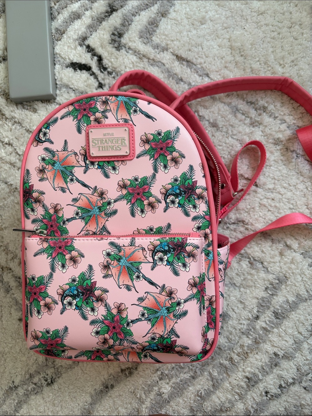 Pink Floral Mini Backpack